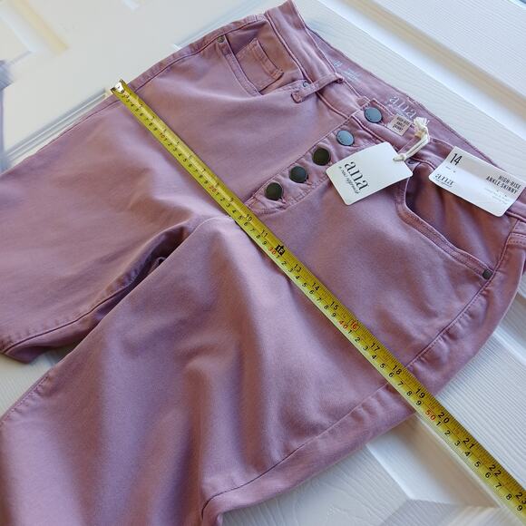 a.n.a. High-Rise Skinny Ankle Jeans 14 button fly Lilas Pink 33W x 26L NOS - Picture 10 of 15